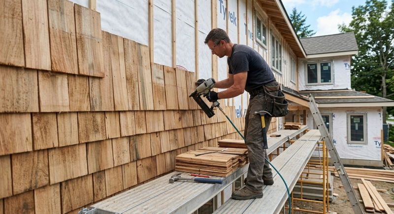 Wood Shake Siding Installation in Boston, MA