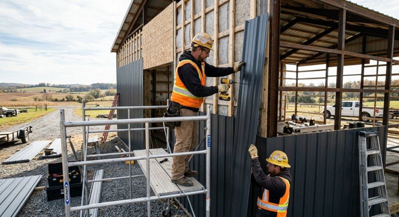 Metal Barn Siding Installation in Boston, MA