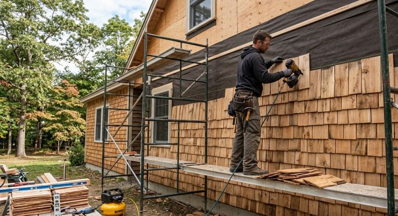 Wood Shake Siding Installation in Boston, MA